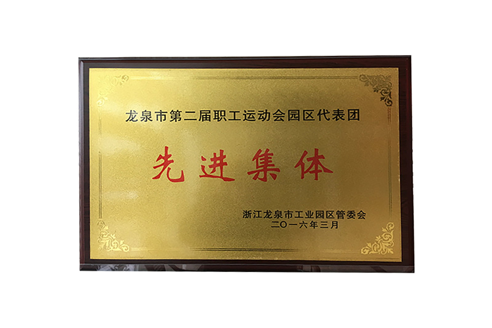 龍泉市(shì)第二屆職工(gōng)運動會(huì)園區(qū)代表團先進集體(tǐ)